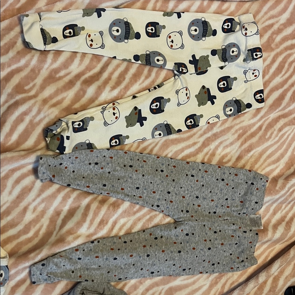 Chick Pea Kids Matching Set - Bear and Dot Print